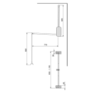 Emuca Appendiabiti per armadio Sling, 830 - 1150, Cromato brillo, Acciaio e Tecnoplastica