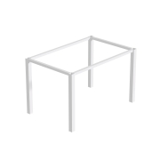 Emuca Gambe quadrate e struttura per tavolo, 50x50mm, 1.150x750, Verniciato bianco, Acciaio