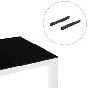 Emuca Set di 2 meccanismi di sollevamento per tavolini, Verniciato nero, Acciaio