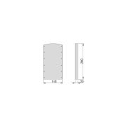 Emuca Spessore laterale per appendiabiti per armadio Hang, Verniciato alluminio, Tecnoplastica