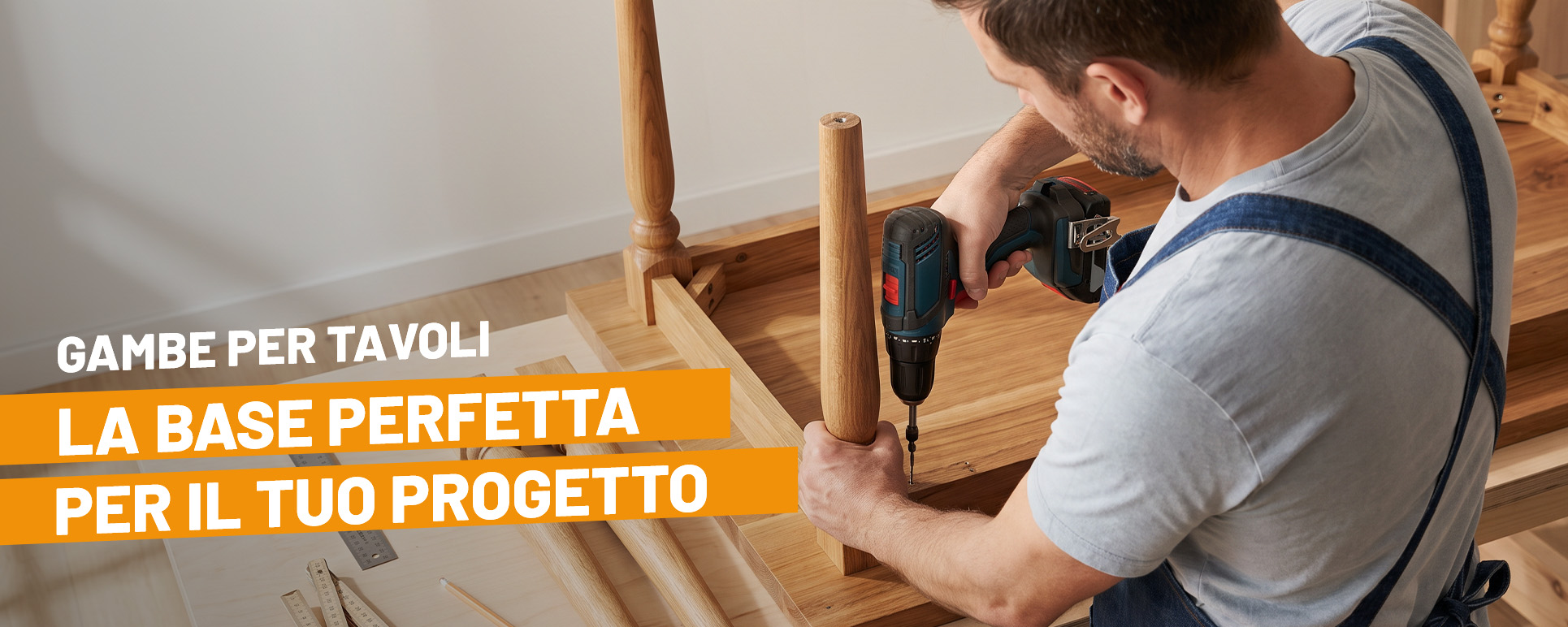 Gambe tavolo in legno Brico Legno Store