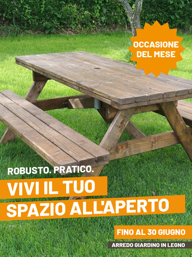 Tavoli con Panche e Arredo Giardino Brico Legno Store