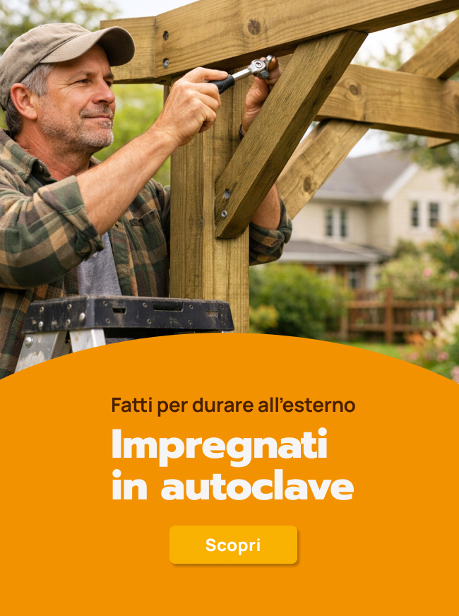 Listoni in legno di Pino impregnato in autoclave per esterno Brico Legno Store