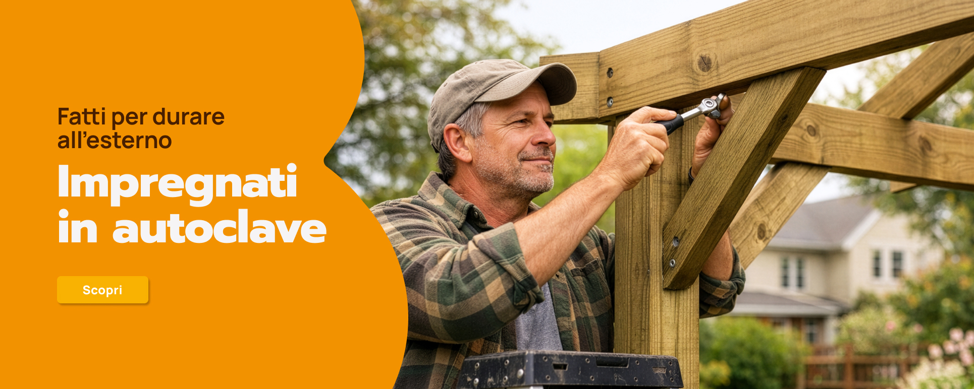 Listoni in legno di Pino impregnato in autoclave per esterno - Brico Legno Store