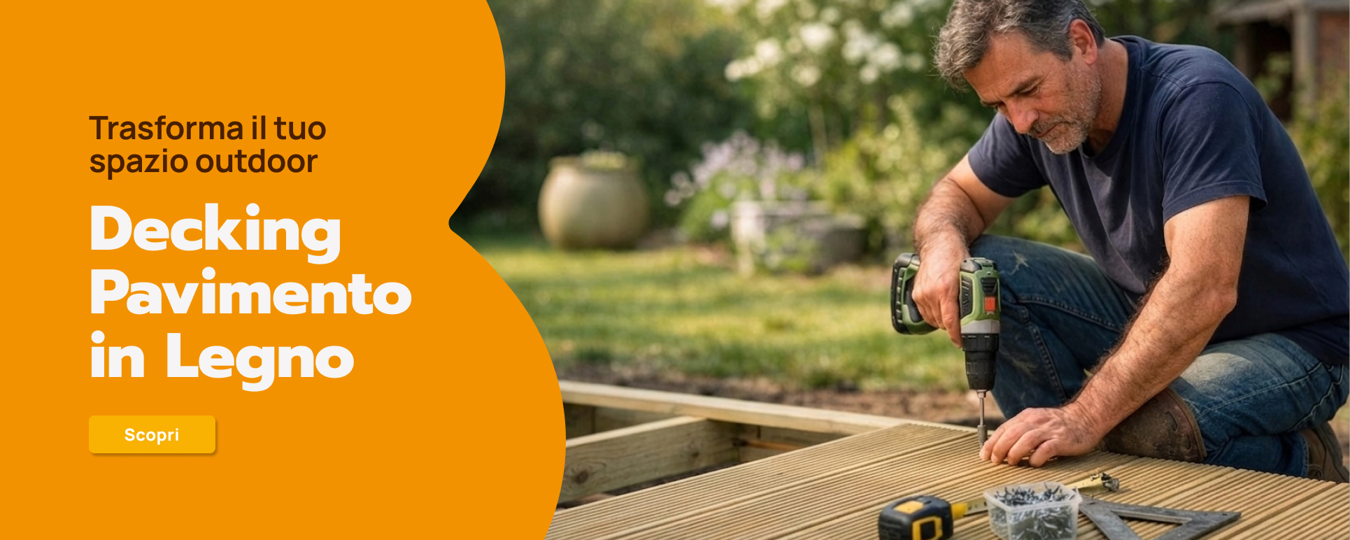 Pavimento Decking in legno di Pino impregnato in autoclave per esterno - Brico Legno Store