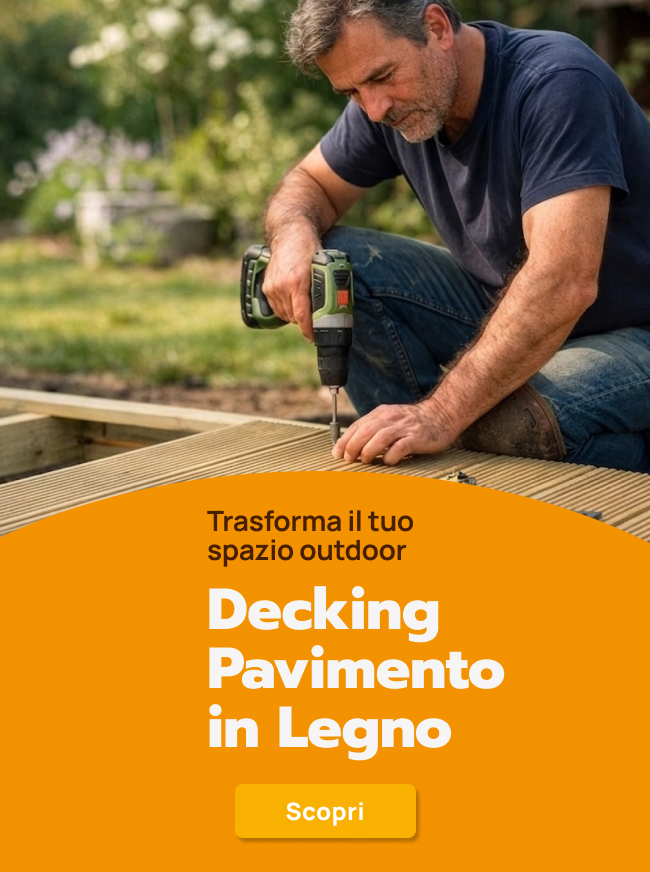 Pavimento Decking in legno di Pino impregnato in autoclave per esterno Brico Legno Store