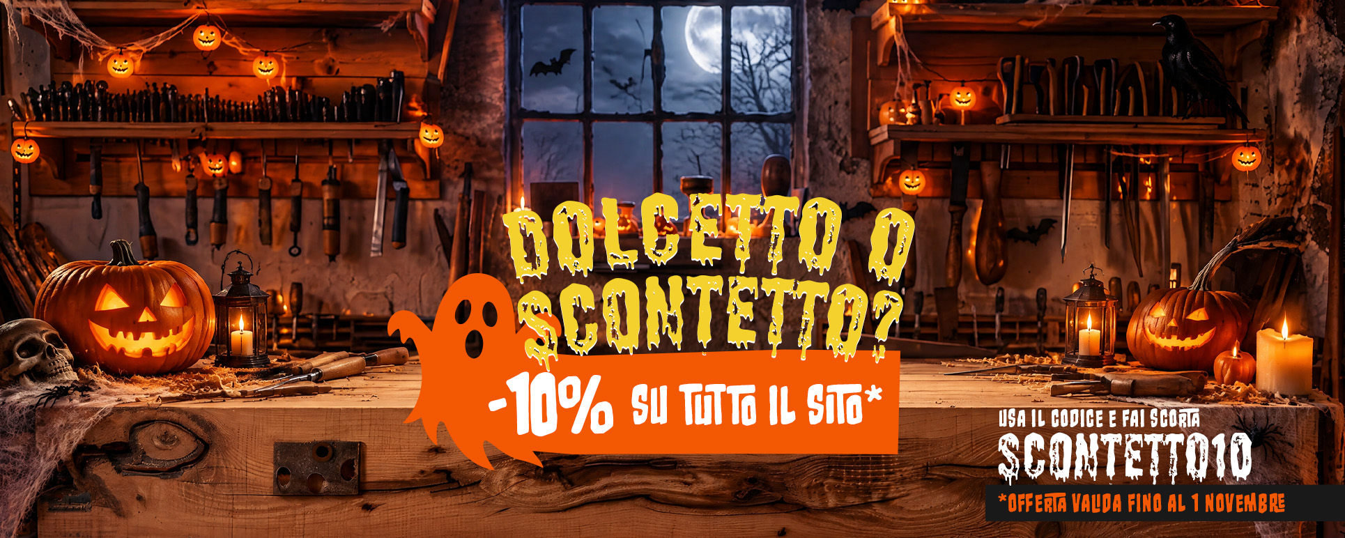 Sconto 10% da usare entro 1 novembre, codice SCONTETTO10