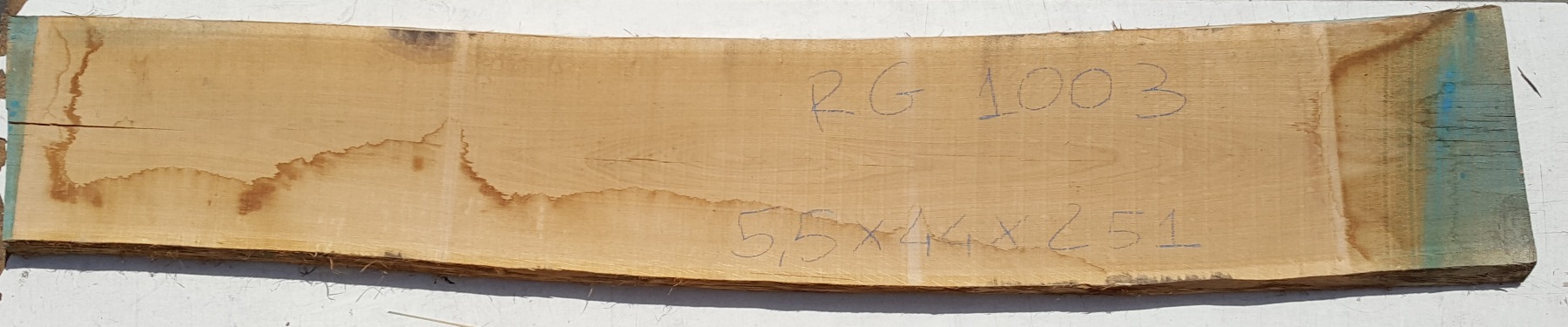 Tavola legno Rovere di Slavonia Non Refilato Grezzo Prima Scelta mm 55 x 440 x 2510
