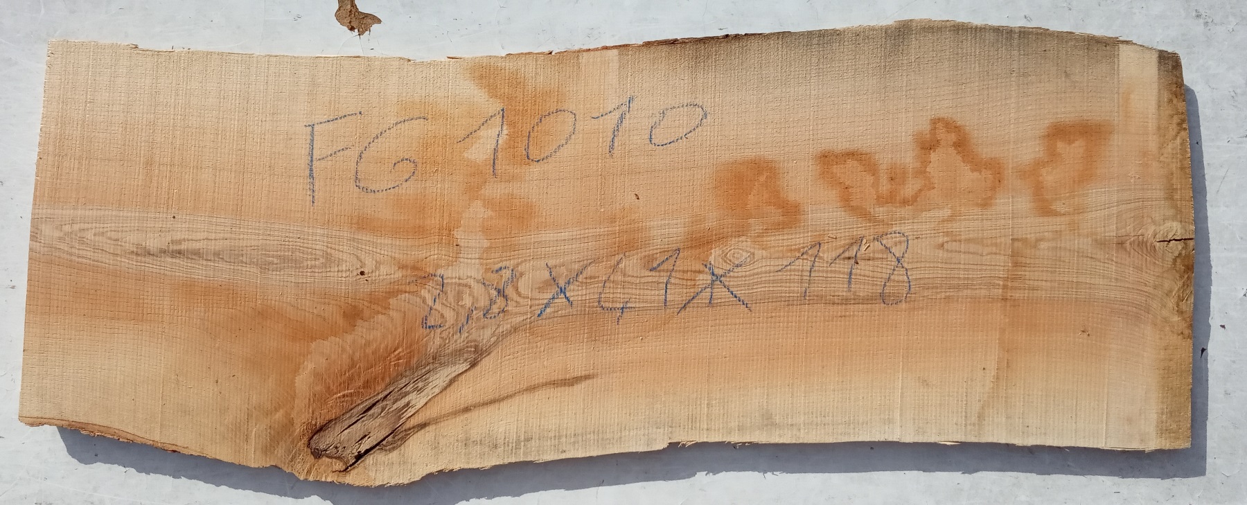 Tavola Legno di Frassino Europeo Non Refilato Grezzo mm 28 x 410 x 1180