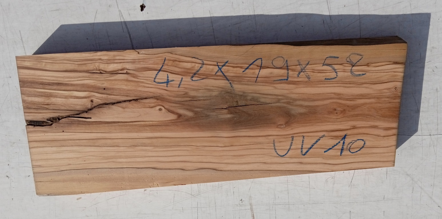 Tavola legno di Ulivo Non Refilato Piallato mm 42 x 190 x 520