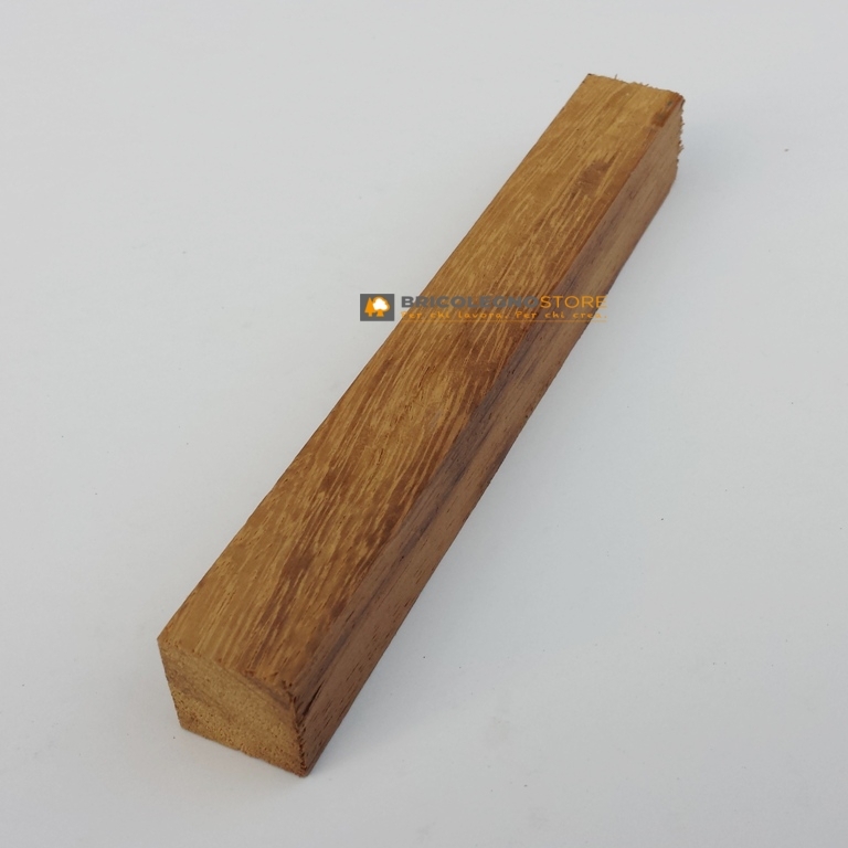 Listello Legno di Iroko per costruire le penne al tornio mm 20 x 20 x 150