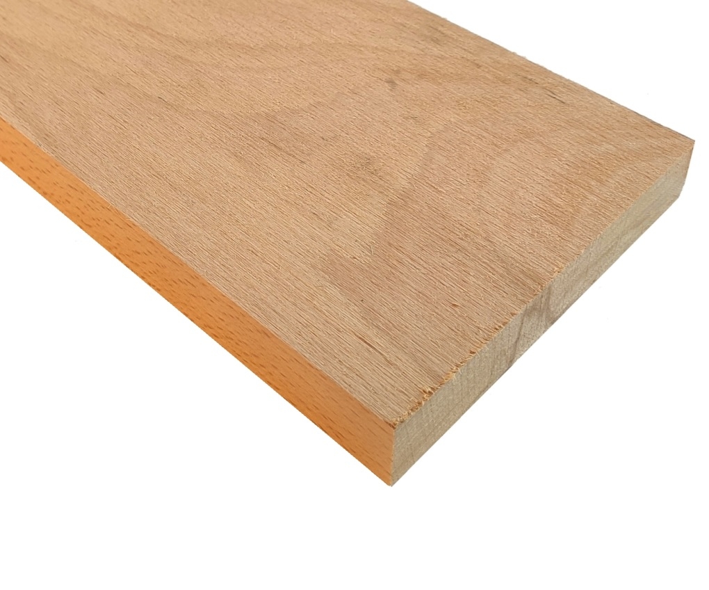 Tavola legno di Faggio Refilato Calibrato Grezzo mm 24 x 120 x 1500