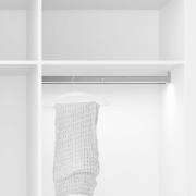 Emuca Barra appendiabili per armadi Polux con luce LED con sensore di movimento, 558, Anodizzato opaco