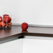 Emuca Alzatina rettangolare per cucina Miniline con accessori per installazione., 2,35 m, Anodizzato satinato