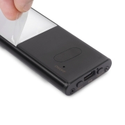 Emuca Applique LED Kaus Black ricaricabile via USB con sensore tattile di prossimità, 240mm, Verniciato nero