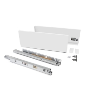 Emuca Cassetto esterno Vertex 60 kg altezza 131 mm, 500, Verniciato bianco, Acciaio, 1 u.