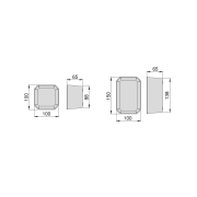 Emuca Contenitori per organizer per cassetti da bagno Tidy, Plastica grigio antracite, Tecnoplastica, 10 cubi