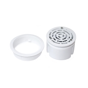 Emuca E-Fan deodorante per ambienti, Ø 80, Plastica bianca, Tecnoplastica