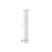 Emuca Gambe per tavolo D. 80 mm di acciaio, Ø 80, Cromato brillo, Acciaio