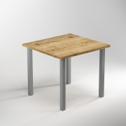 Emuca Gambe per tavolo quadrate, 50x50mm, Verniciato alluminio, Acciaio