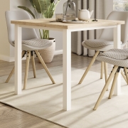 Emuca Gambe quadrate e struttura per tavolo, 50x50mm, 750x750, Verniciato bianco, Acciaio