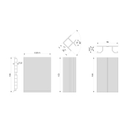 Emuca Kit battiscopa da cucina Plasline con accessori per unione, Altezza 100 mm, 2,35 m, Plastica nera, Tecnoplastica
