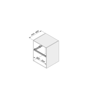 Emuca Kit cassetto organizzatore con telaio di guide a chiusura morbida per armadio, regolabile, modulo 600mm, Grigio pietra