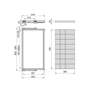 Emuca Kit cassetto organizzatore con telaio di guide a chiusura morbida per armadio, regolabile, modulo 900mm, Grigio pietra