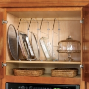 Emuca Kit di 4 separatori per armadi e pensili della cucina., Cromato brillo, Acciaio