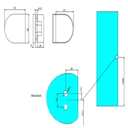 Emuca  Kit serratura e riscontro per porte a doppio vetro, scrocco orizzontale per porta in vetro 8-12mm, acciaio e alluminio, verniciato nero