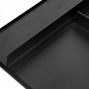 Emuca Kit vassoio e telaio con guide a chiusura morbida per armadio, regolabile, modulo 600mm, Nero testurizzato