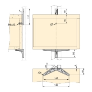 Emuca Kit Zero di supporti per mensole in legno e moduli, Nero testurizzato, Zama e Tecnoplastica
