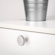 Emuca Lotto di 10 pomoli per mobili Uppsala, diametro 30mm, Alluminio, anodizzato inossidabile
