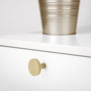 Emuca Lotto di 10 pomoli per mobili Uppsala, diametro 30mm, Alluminio, Oro