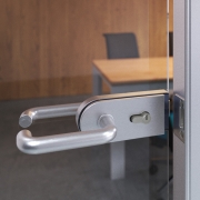 Emuca Maniglie per serrature di porte da interno in vetro, Modello U, alluminio, anodizzato opaco