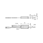 Emuca Sensori LED Point switch SIMPLE (interruttore) 240V AC, 100-240V AC 50-60Hz, Verniciato alluminio, Tecnoplastica, 10 un