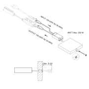Emuca Sensori LED Point switch SIMPLE (interruttore) 240V AC, 100-240V AC 50-60Hz, Verniciato alluminio, Tecnoplastica, 10 un