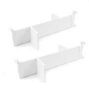 Emuca Set di divisori per interni dei casseti Vertex-Concept, 600, Verniciato bianco, Tecnoplastica e Alluminio