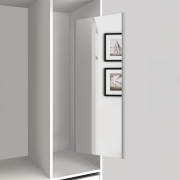 Emuca Specchio estraibile per interni di armadio., Verniciato alluminio, Acciaio e Tecnoplastica e Vetro