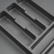 Emuca Portaposate Optima Vertex/Concept 500mm (Spalle 16mm), 1.000, Plastica grigio antracite, Tecnoplastica
