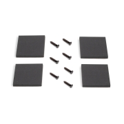 Emuca Set gambe da tavolo Square rettangolari, 720, Verniciato nero, Acciaio