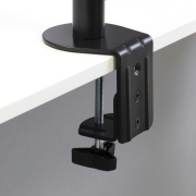 Emuca Supporti per monitor inclinabili e girevole a 360° per tavolo., Semplice, Verniciato nero, Acciaio