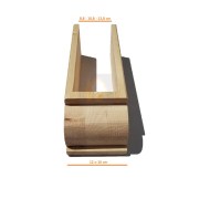 Copristaffa in legno di Abete lamellare per travi da cm 8 - 10 - 12 cm