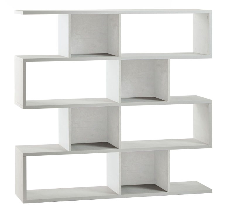 Libreria Modulare H150 L150 Kit Ossido Bianco - Ossido Bianco, cm 150 x 144  x 38