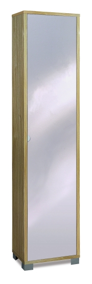Sarmog Colonna 1 anta specchio kit cod. 744spk Noce stelvio Specchio naturale