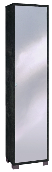 Sarmog Colonna 1 anta specchio kit cod. 744spk Ossido nero Specchio naturale
