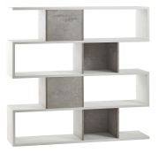 Sarmog Libreria modulare h150 l150 kit cod. Db324k Ossido bianco Cemento