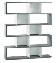 Sarmog Libreria modulare h178 l150 kit  cod. Db325k Cemento Ossido bianco