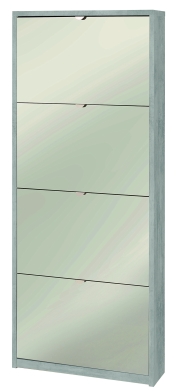 Sarmog Scarpiera 4 ante specchio p18 kit cod. Sk554spk Cemento Specchio naturale