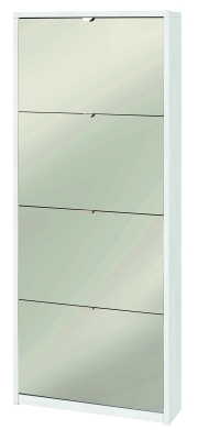 Sarmog Scarpiera 4 ante specchio p18 kit cod. Sk554spk Ossido bianco Specchio naturale